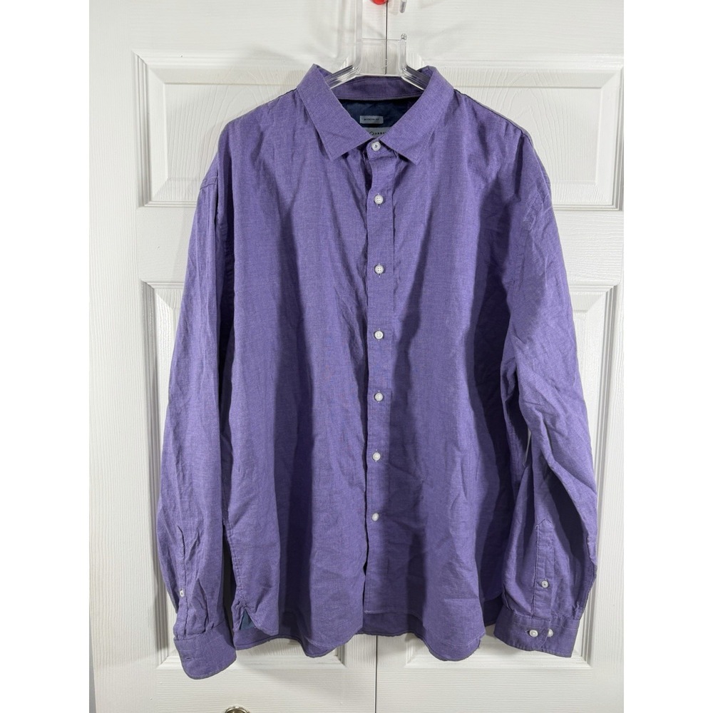Joseph Abboud modern fit Mens Long sleeve Dress Shirt Size 2XL all cotton purple